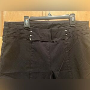 Rafaella Women's Pant Stretch Pull-On Straight-Leg Black 14 Office Attire Travel